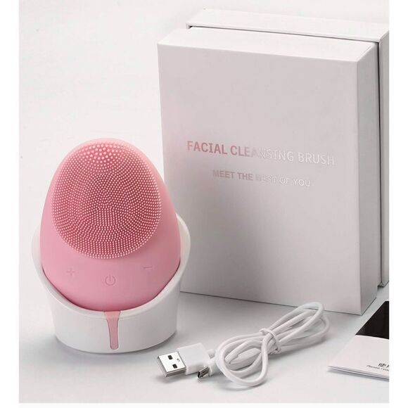 ZAQ Mellow Silicone Facial Cleansing Brush in Hot Pink NWB - Picture 3 of 4